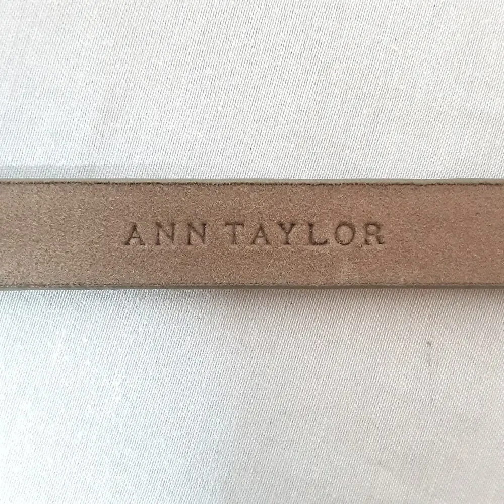 💎Ann Taylor Natural Tan Reptile Print Skinny Belt Size Small Medium